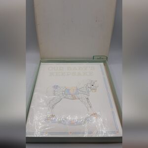 Vintage 1980s Spiral Hallmark Baby Book Our Baby Keepsake Album Boxed Unisex